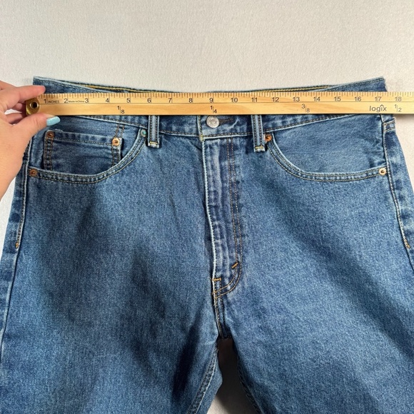 Levis Jeans Mens 36 Blue 505 Straight High Rise Medium Wash - Picture 6 of 12
